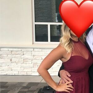 Fashion Nova Wine Halter Dress